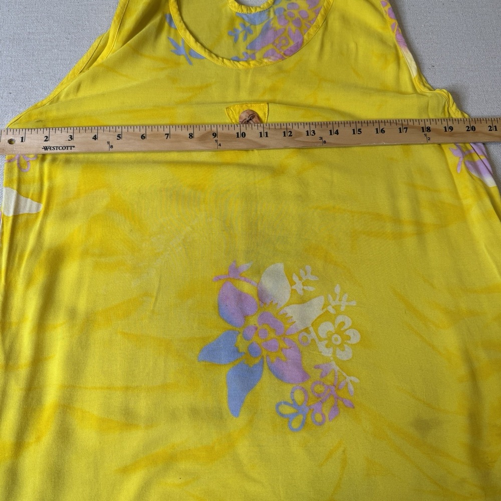 Gazapati Women's Yellow Watercolor Y2K Colorful Tunic One Size - Picture 7 of 8